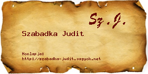 Szabadka Judit névjegykártya