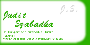 judit szabadka business card